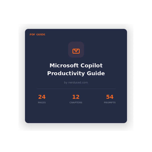 Cover of the Nerdused Microsoft Copilot beginner's productivity guide