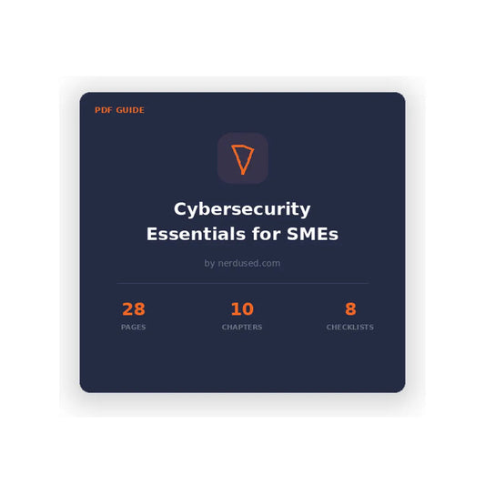 Cover of the Nerdused Cybersecurity Essentials for Small Businesses guide