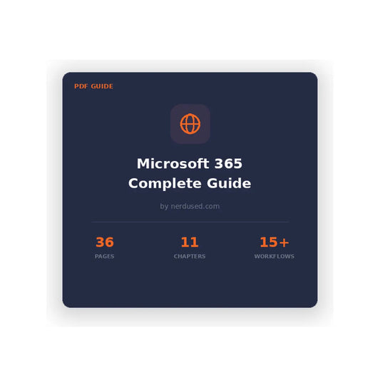 Cover of the Nerdused Microsoft 365 setup and migration expert guide