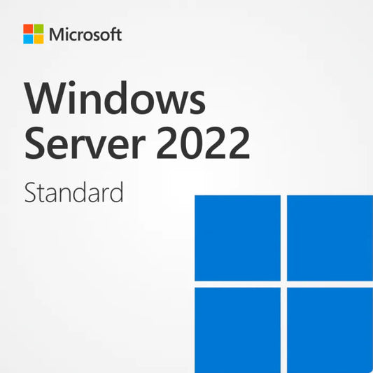 Microsoft Windows Server 2022 Standard 32 Core box art and lifetime licence key artwork