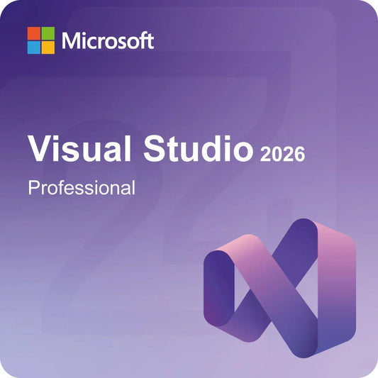 Microsoft Visual Studio Professional 2026 box art for the development IDE